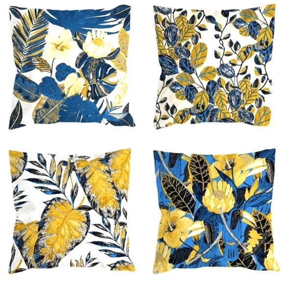 Floral 18" Pillow Cover Set of 4 - Picture 1 of 2